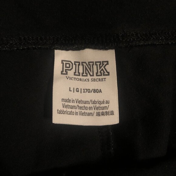 Victoria’s Secret PINK Black Leggings – Size Large - Picture 3 of 3